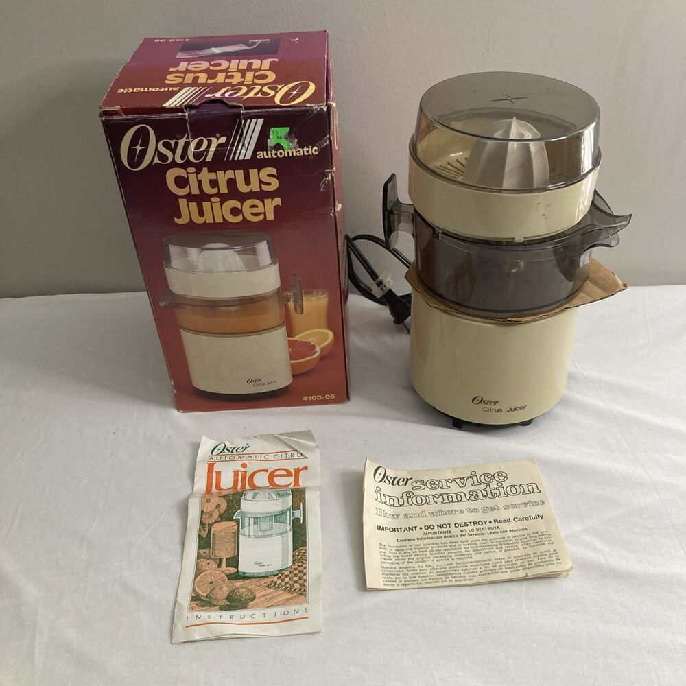 Vintage Oster Citrus Juicer Model 4100-06A. Automatic Electric Citrus Juicer.